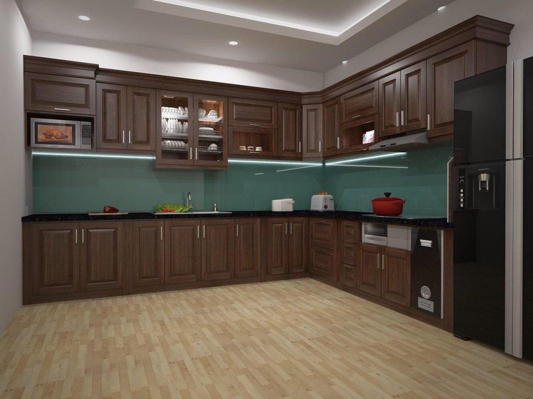 Tủ bếp gỗ sồi Nga S04 6 tủ bếp gỗ sồi Nga S04