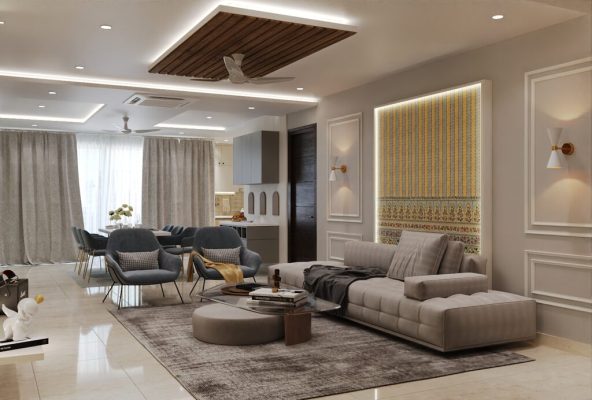 phòng khách đẹp hiện đại 