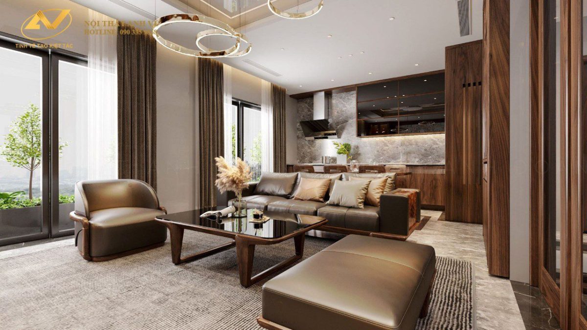 sofa gỗ óc chó
