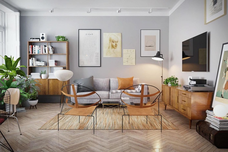 5 mẫu phòng khách đậm phong cách vintage đẹp ấn tượng | Decox Design